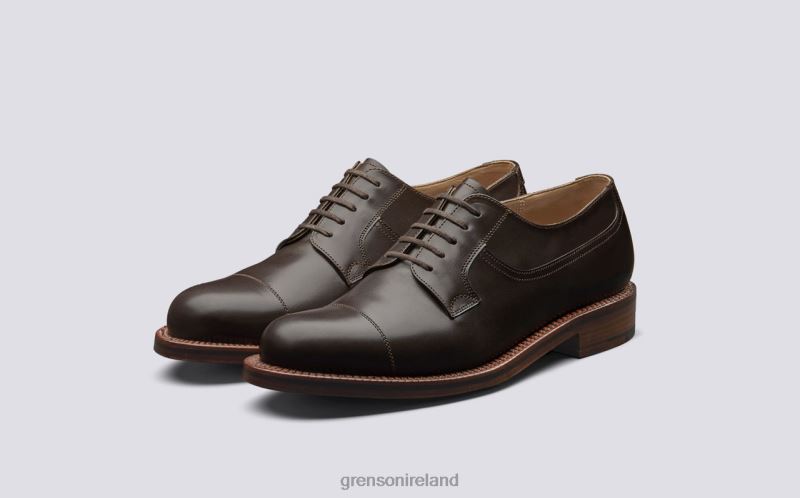 SHOE 10 Men Grenson TLJJ8166 Espresso Derby Shoes