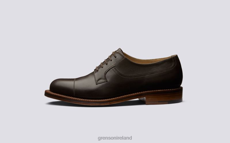 SHOE 10 Men Grenson TLJJ8166 Espresso Derby Shoes