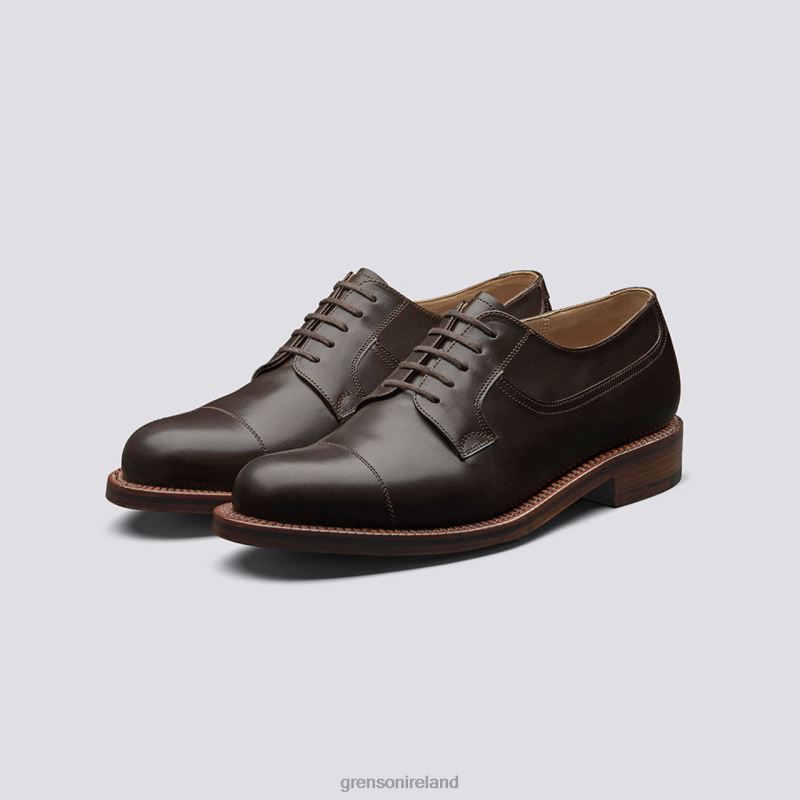 SHOE 10 Men Grenson TLJJ8166 Espresso Derby Shoes