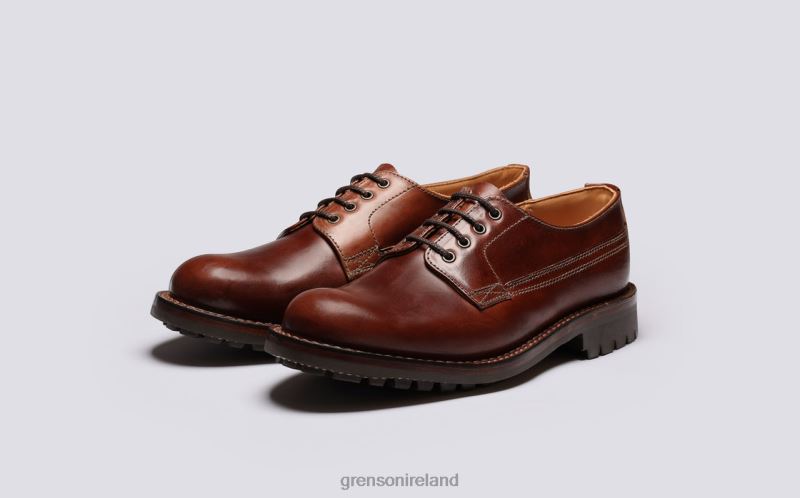 VICTOR Men Grenson TLJJ8155 Dark Brown Derby Shoes