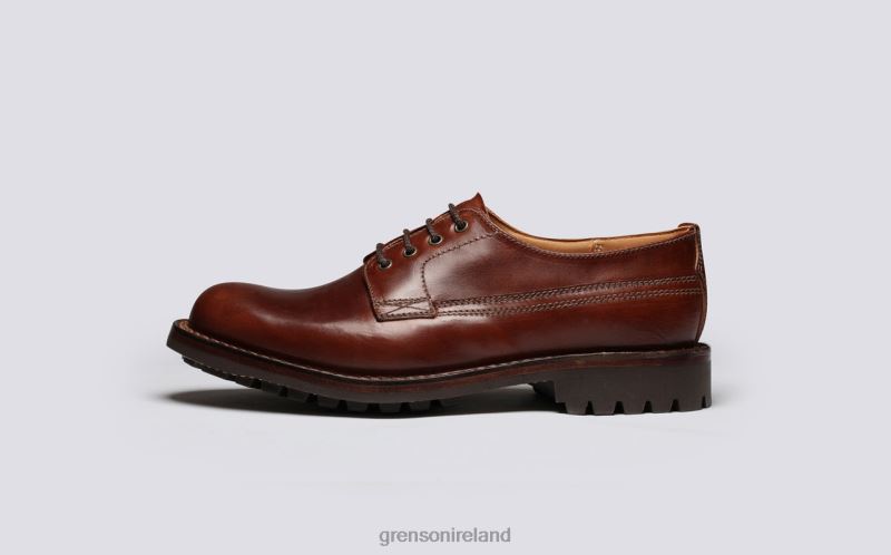 VICTOR Men Grenson TLJJ8155 Dark Brown Derby Shoes