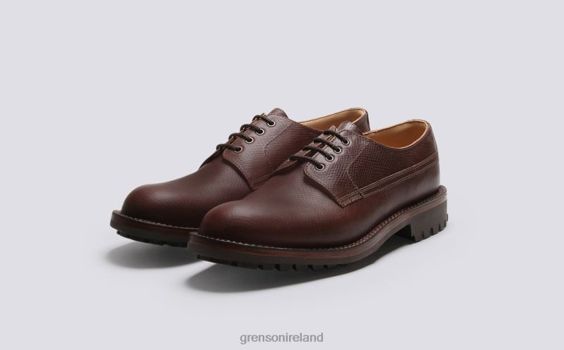 VICTOR Men Grenson TLJJ8156 Brown Derby Shoes