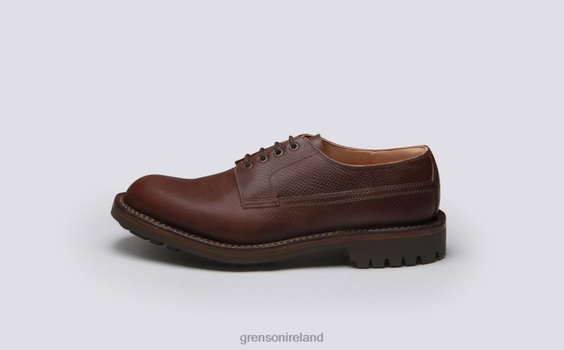 VICTOR Men Grenson TLJJ8156 Brown Derby Shoes