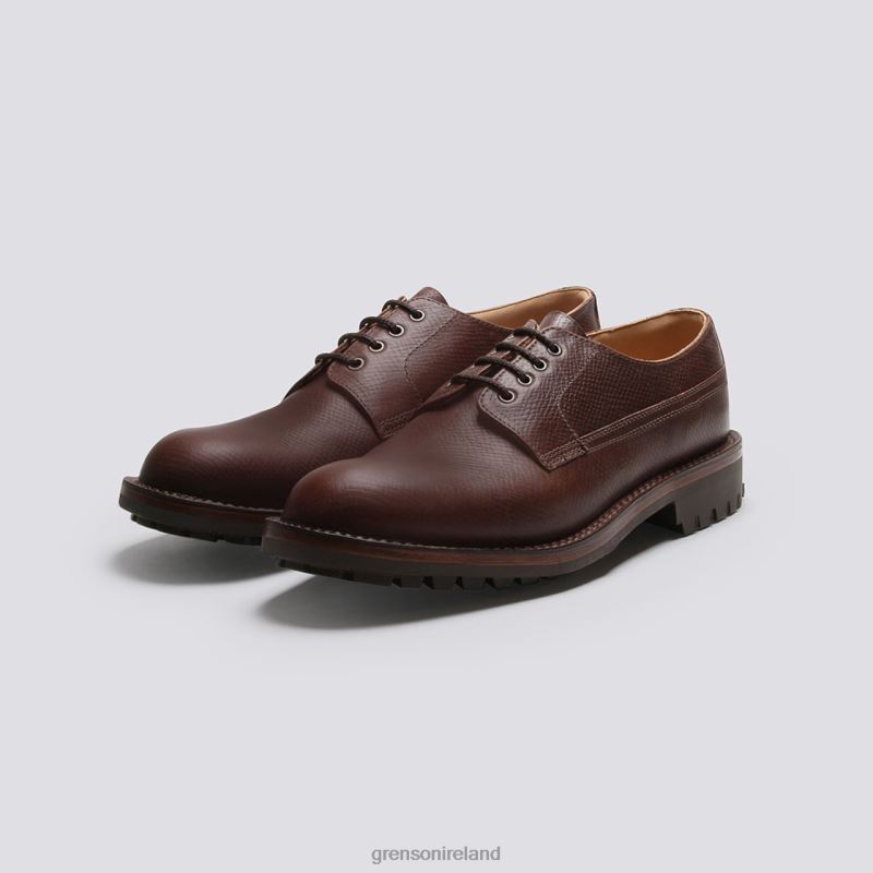 VICTOR Men Grenson TLJJ8156 Brown Derby Shoes