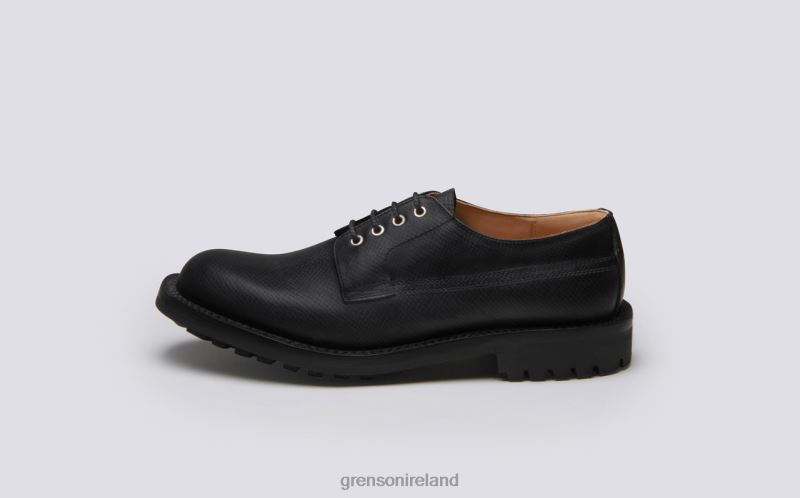 VICTOR Men Grenson TLJJ8157 Black Derby Shoes