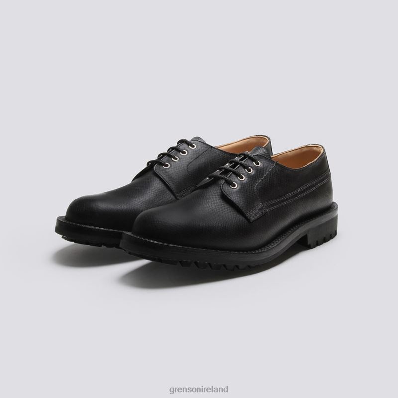 VICTOR Men Grenson TLJJ8157 Black Derby Shoes