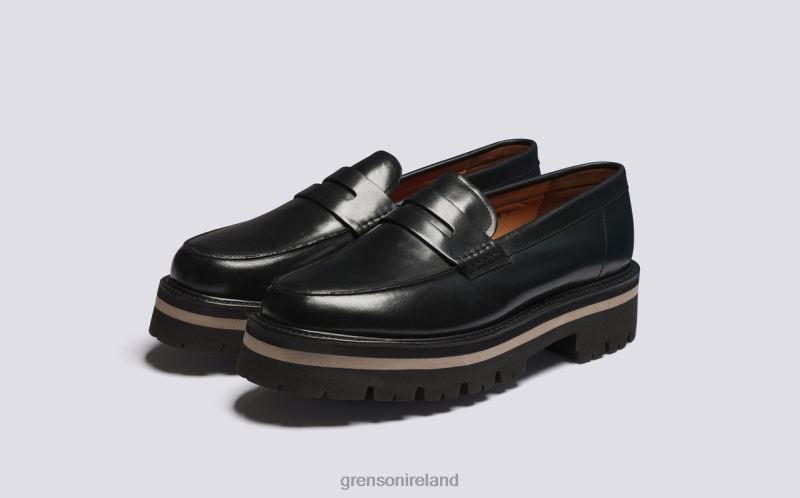 JEFFREY Men Grenson TLJJ8126 Black Loafers