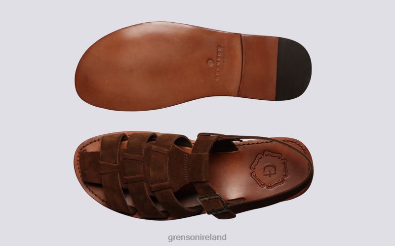 QUINCY Men Grenson TLJJ8220 Brown Sandals