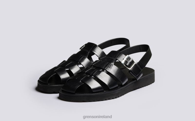 QUINCY Men Grenson TLJJ8225 Black Sandals