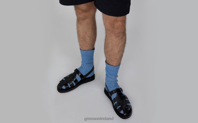 QUINCY Men Grenson TLJJ8225 Black Sandals