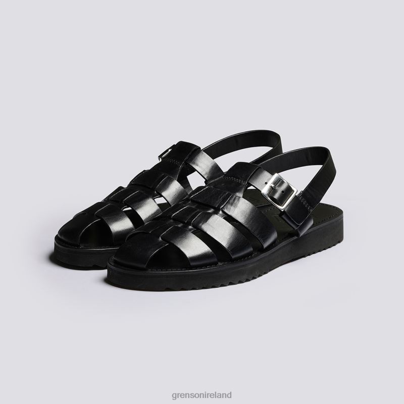 QUINCY Men Grenson TLJJ8225 Black Sandals