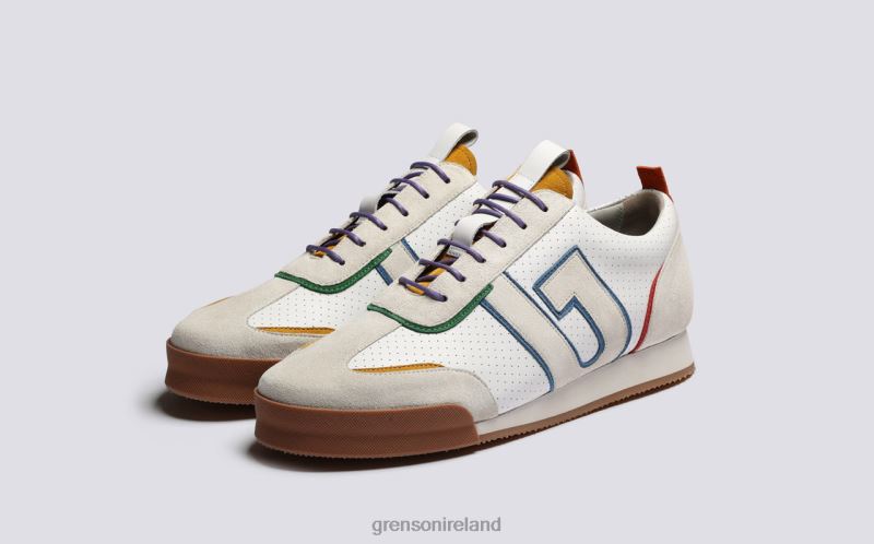 SNEAKER 51 + Men Grenson TLJJ8187 White Multi Sneakers
