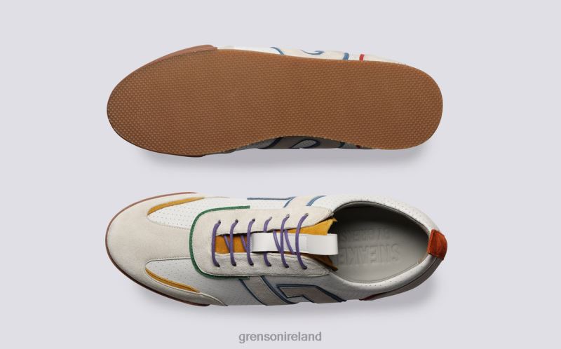 SNEAKER 51 + Men Grenson TLJJ8187 White Multi Sneakers