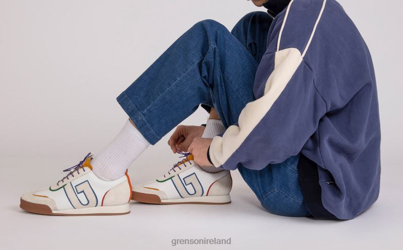 SNEAKER 51 + Men Grenson TLJJ8187 White Multi Sneakers