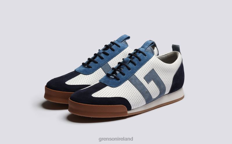 SNEAKER 51 Men Grenson TLJJ8188 White/Blue Sneakers