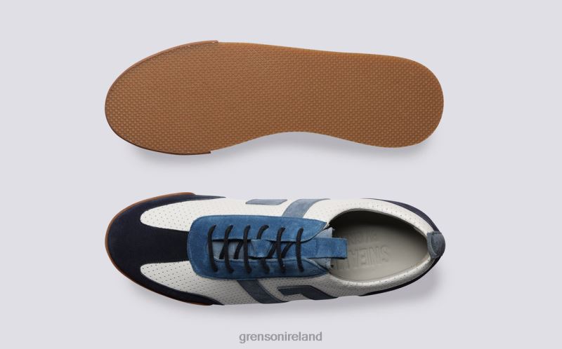 SNEAKER 51 Men Grenson TLJJ8188 White/Blue Sneakers