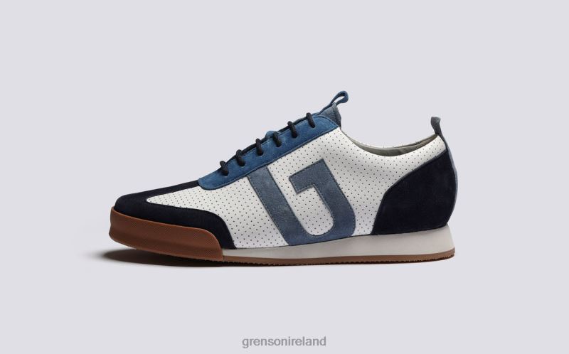 SNEAKER 51 Men Grenson TLJJ8188 White/Blue Sneakers