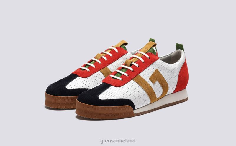 SNEAKER 51 Men Grenson TLJJ8193 Red/Green/White Sneakers