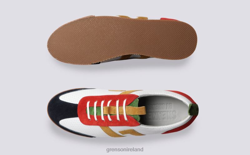 SNEAKER 51 Men Grenson TLJJ8193 Red/Green/White Sneakers