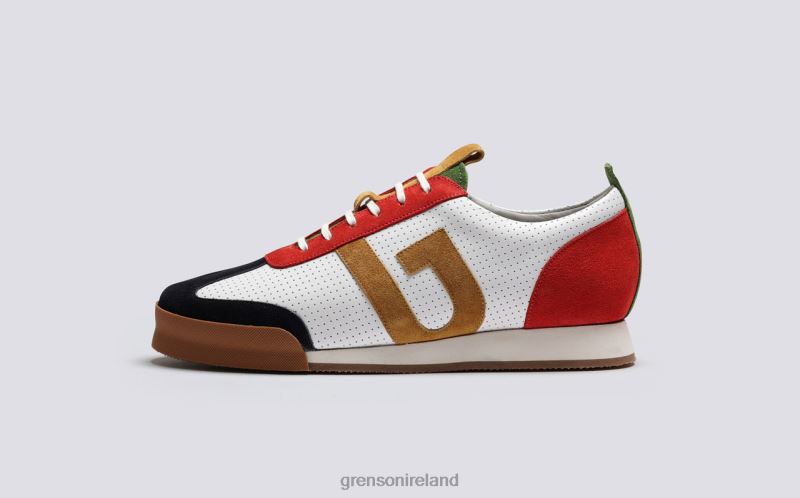 SNEAKER 51 Men Grenson TLJJ8193 Red/Green/White Sneakers