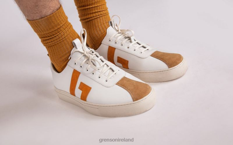 SNEAKER 67 Men Grenson TLJJ8196 White/Yellow Sneakers