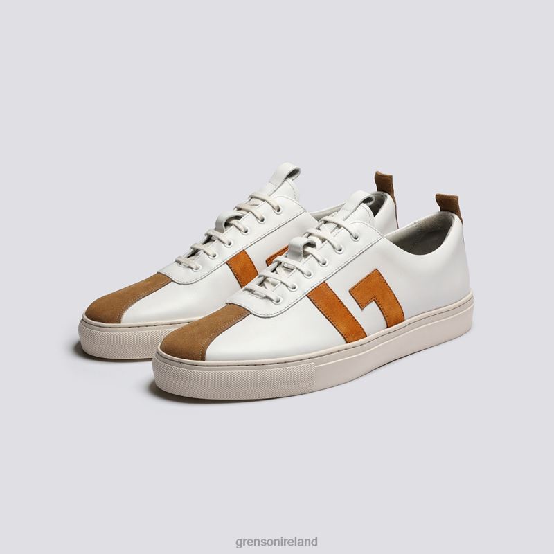 SNEAKER 67 Men Grenson TLJJ8196 White/Yellow Sneakers