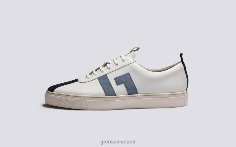 SNEAKER 67 Men Grenson TLJJ8197 White/Blue Sneakers