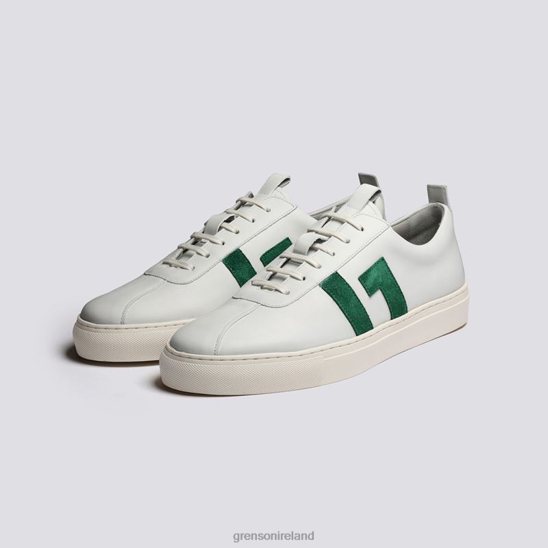 SNEAKER 67 Men Grenson TLJJ8199 White/Green Sneakers