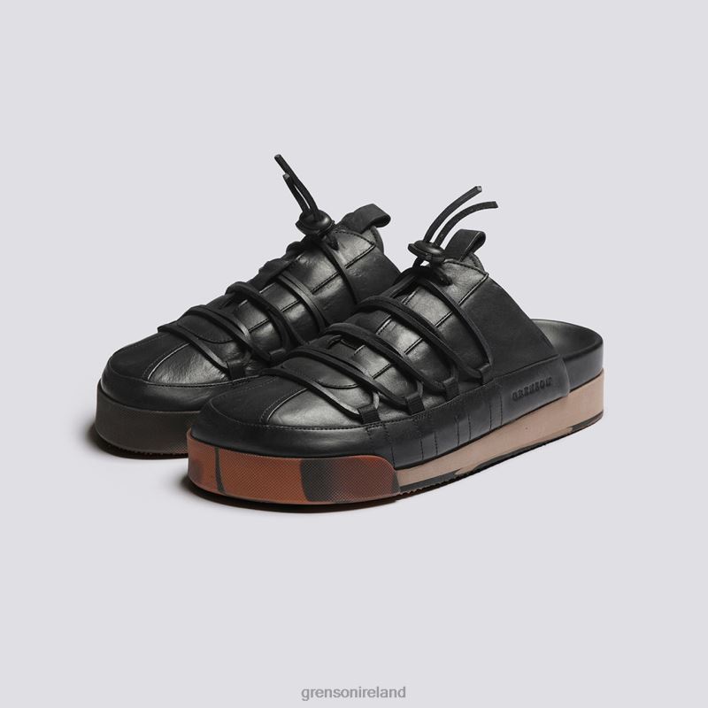 SNEAKER 75 Men Grenson TLJJ8203 Black Burnished Sneakers