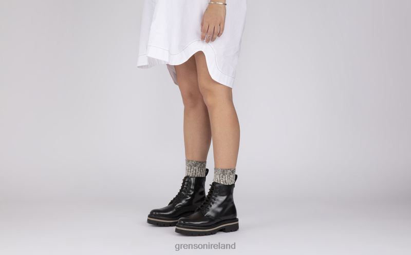 HALLE Women Grenson TLJJ8298 Black Boots