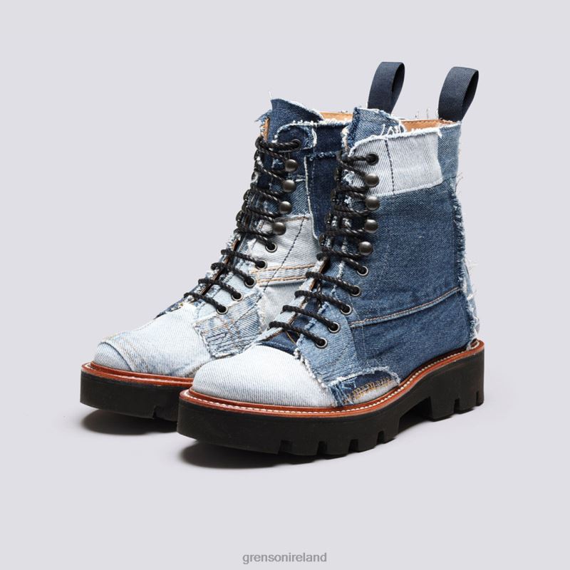 THE KELLY BOOT Women Grenson TLJJ8270 Blue Boots