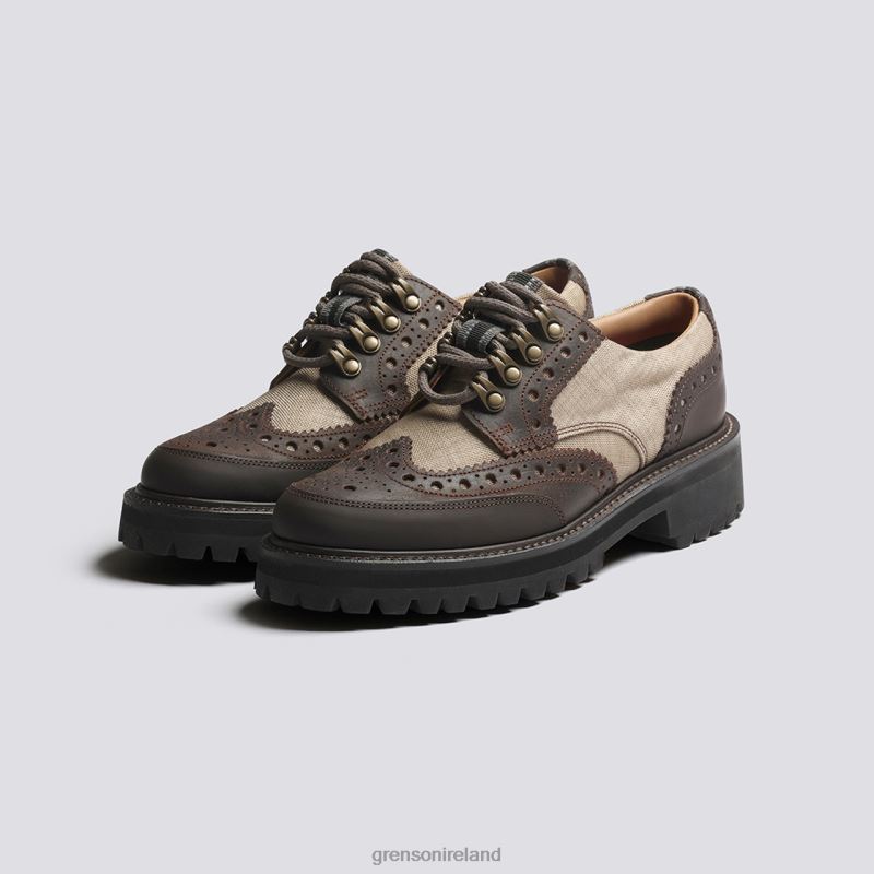 AVA TECH Women Grenson TLJJ8330 Beige Brogues Shoes