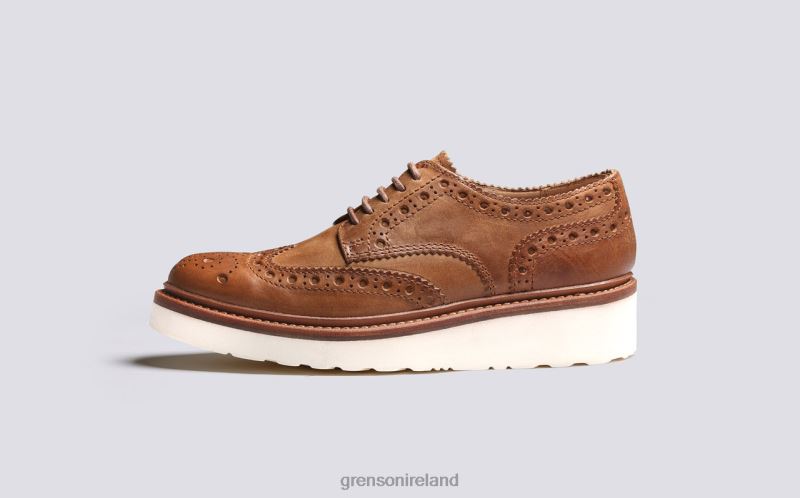 AVA Women Grenson TLJJ8329 Natural Brogues Shoes