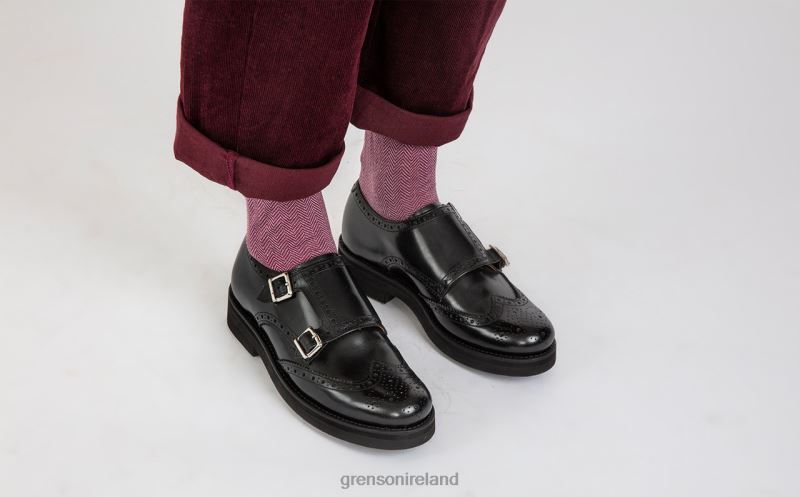 MARGOT Women Grenson TLJJ8333 Black Brogues Shoes