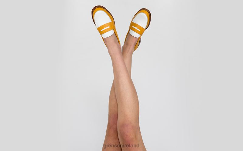 EPSOM Women Grenson TLJJ8236 Yellow/White Loafers