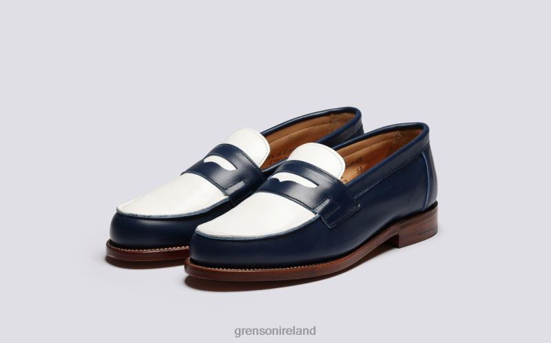 EPSOM Women Grenson TLJJ8238 Navy/White Loafers