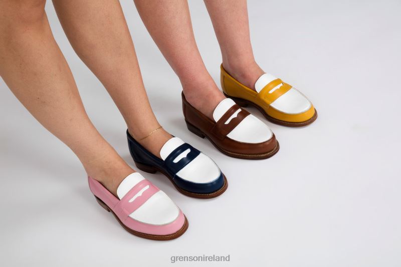 EPSOM Women Grenson TLJJ8238 Navy/White Loafers