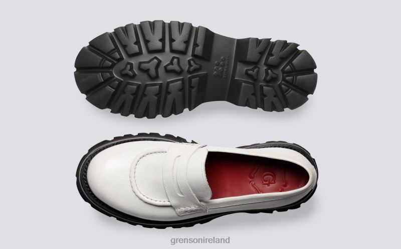 HATTIE Women Grenson TLJJ8242 White Loafers