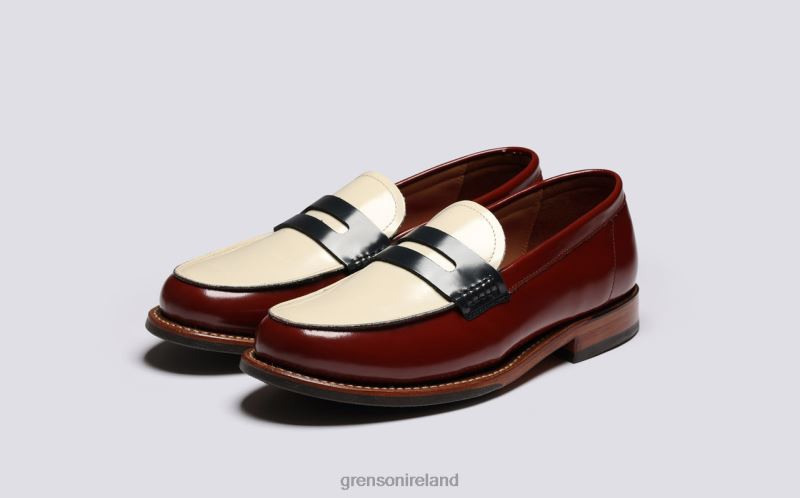 LYNN Women Grenson TLJJ8231 Burgundy Loafers
