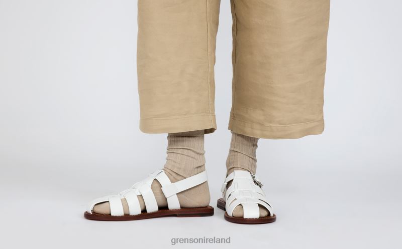 QUEENIE Women Grenson TLJJ8378 White Sandals