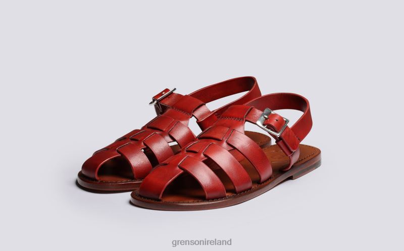 QUEENIE Women Grenson TLJJ8379 Red Sandals