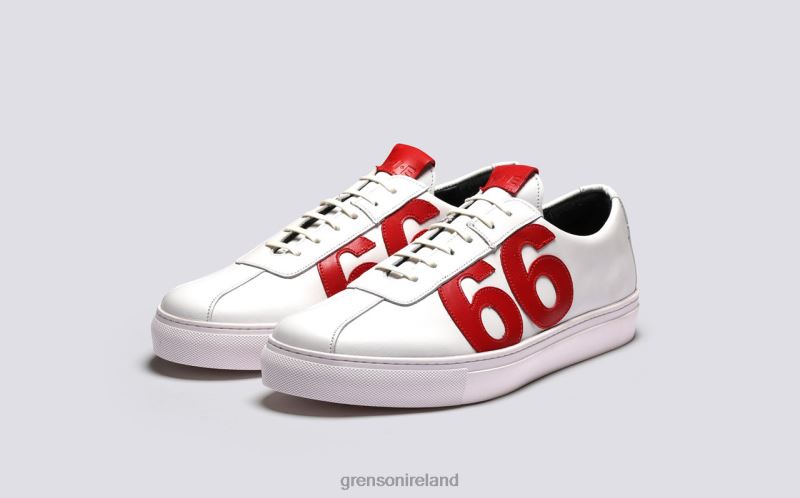 M.I.E. '66' Women Grenson TLJJ8336 White/Red Sneakers
