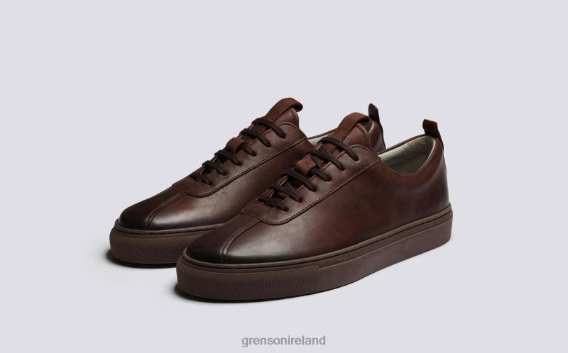 SNEAKER 1 Women Grenson TLJJ8338 Coffee Burnished Sneakers