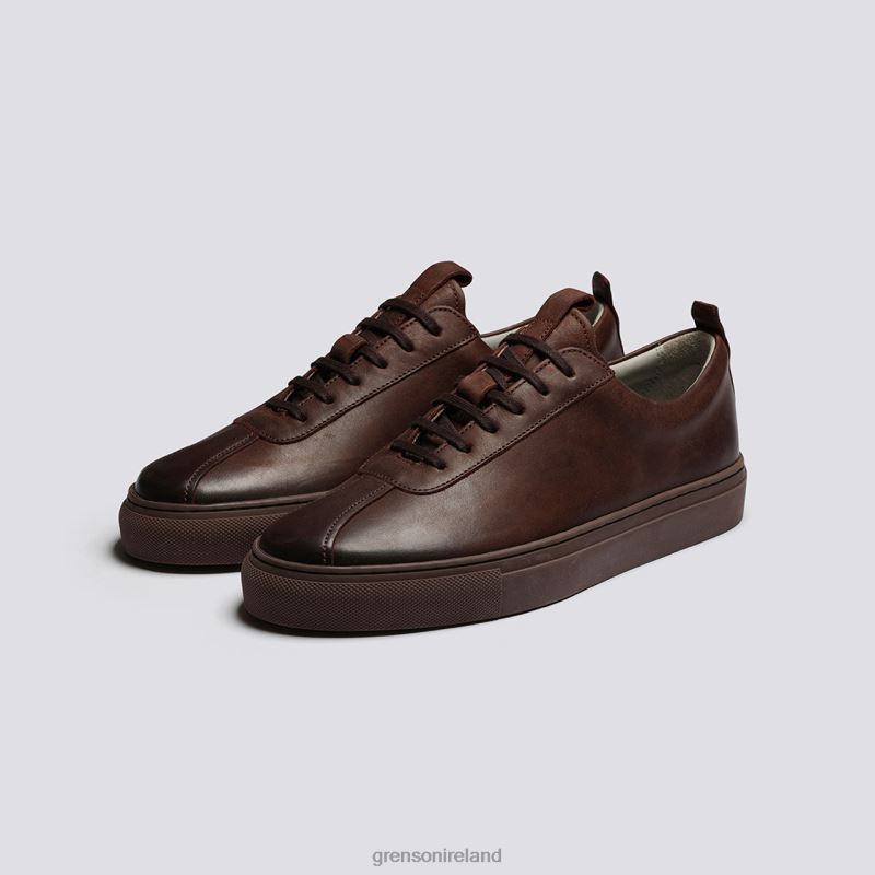 SNEAKER 1 Women Grenson TLJJ8338 Coffee Burnished Sneakers