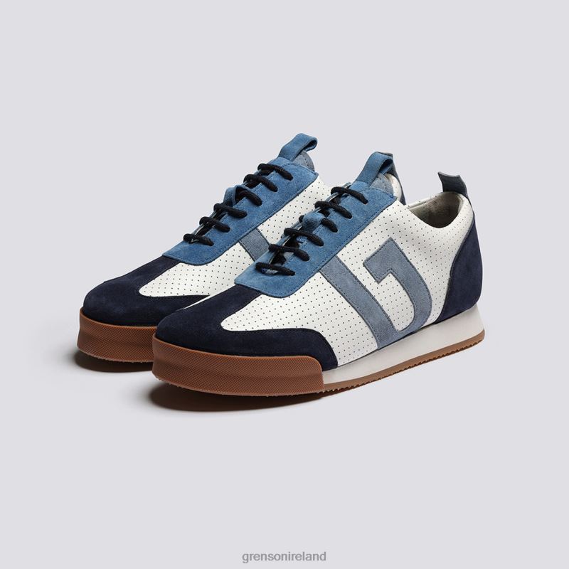 SNEAKER 51 Women Grenson TLJJ8344 White/Blue Sneakers