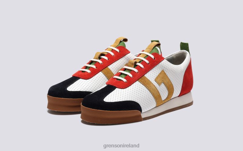 SNEAKER 51 Women Grenson TLJJ8347 Red/Green/White Sneakers