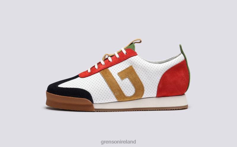 SNEAKER 51 Women Grenson TLJJ8347 Red/Green/White Sneakers