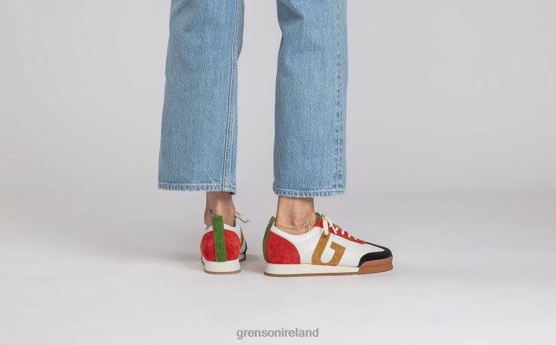 SNEAKER 51 Women Grenson TLJJ8347 Red/Green/White Sneakers