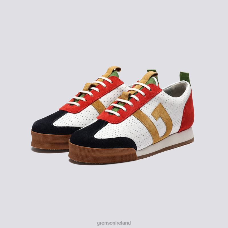 SNEAKER 51 Women Grenson TLJJ8347 Red/Green/White Sneakers