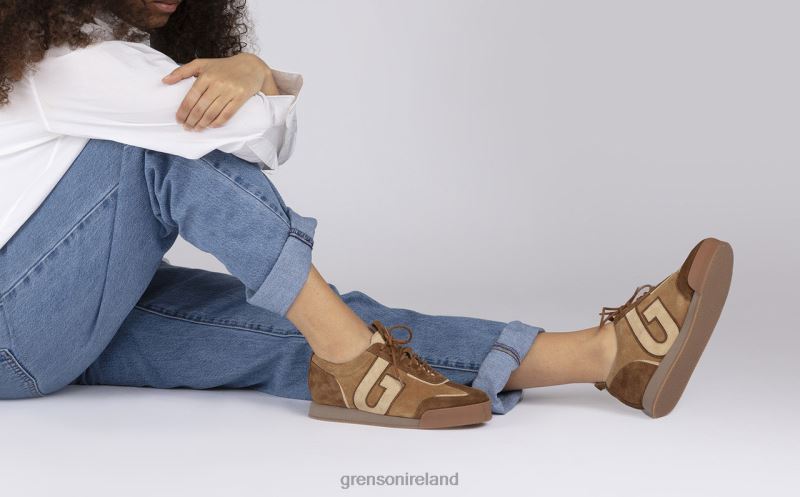 SNEAKER 51 + Women Grenson TLJJ8362 Coffee/Cream Sneakers